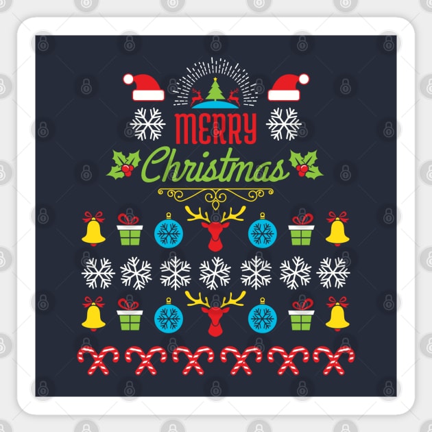 Merry Christmas! Ugly Sweater Sticker by machmigo